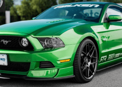 GREEN CHROMED SPRAYED MUSTANG