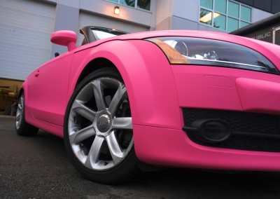 Pink Matt Chrome Car