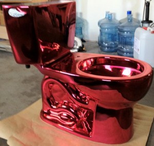 Red Chrome Toilet