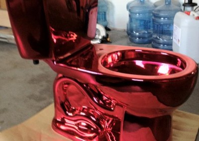 Red Chrome Toilet