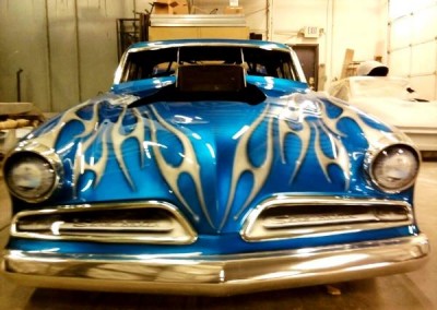 Blue Chrome Sprayed Car 2