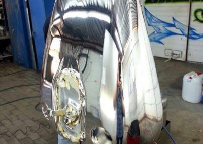 Chrome Sprayed Bike Tank 1