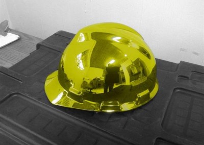 Chrome Sprayed Hard Hat 1