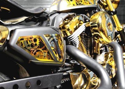 Gold & Chrome Sprayed Bike