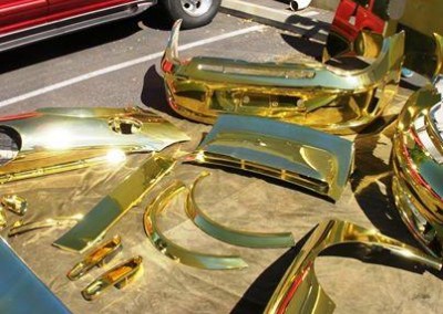 Gold Chrome Sprayed Car 2