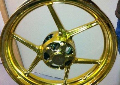 Gold Chrome Sprayed Rims