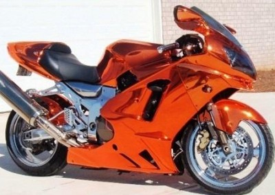 Orange Chrome Sprayed Bike 4