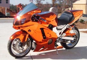 Orange Chrome Sprayed Bike 8