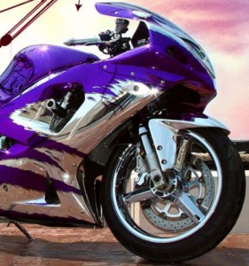 Purple Chrome Sprayed Bike 2