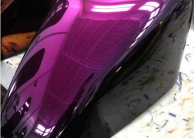 Purple Chrome Sprayed Bike Tank