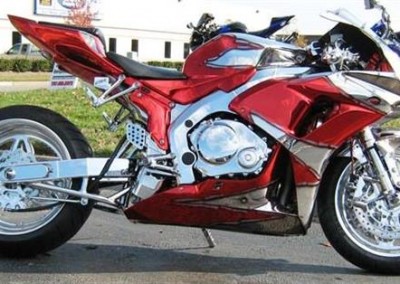 Red & Chrome Sprayed Bike 2