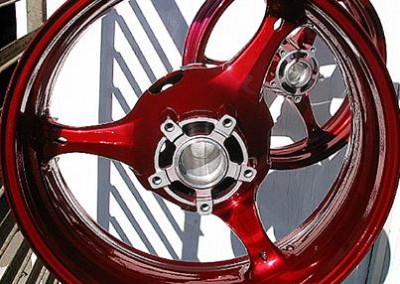 Red Chrome Sprayed Rims