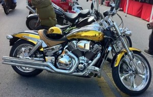 Yellow Chrome Sprayed Bike